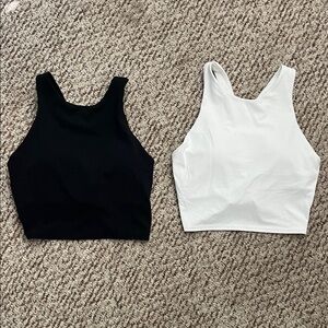 Athleta Black and White Tank Tops